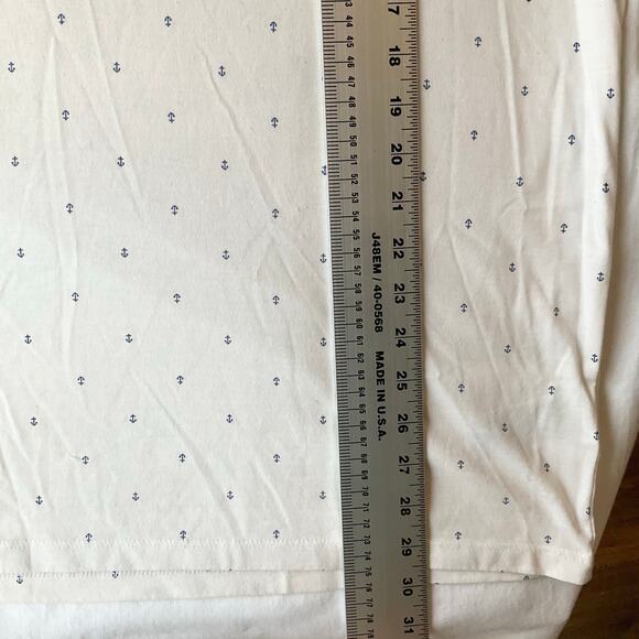 Old Navy Soft-washed Men Short sleeve T-shirt size XL, White, Anchor Pattern - Picture 4 of 7